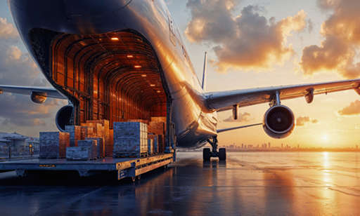 Cargo plane and air freight logistics